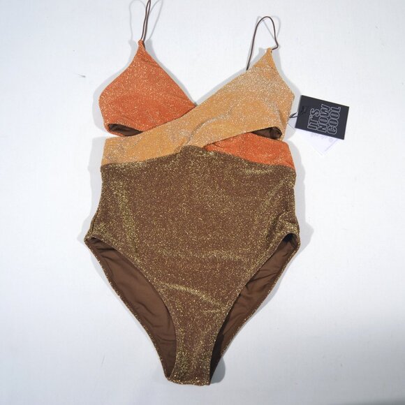 IT'S NOW COOL THE RIOT SHIMMER ONE PIECE SWIMSUIT, SMALL - Picture 2 of 9